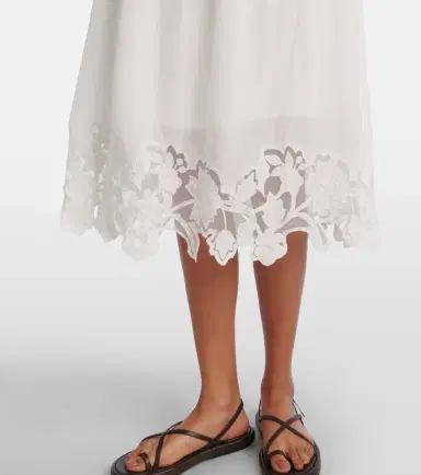 Velvet Bianca lace-trimmed midi dress | Thumbnail 5