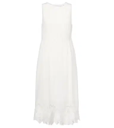 Velvet Bianca lace-trimmed midi dress | Thumbnail 1