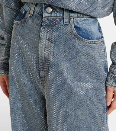 Stella McCartney Crystal-embellished wide-leg jeans | Thumbnail 4 Stella McCartney Crystal-embellished wide-leg jeans | Thumbnail 4
