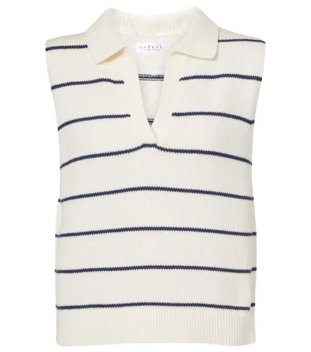 Velvet Nayla cotton and cashmere sweater vest