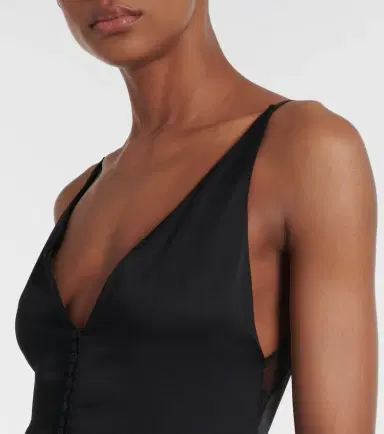 Stella McCartney Open-back peplum satin midi dress | Thumbnail 6