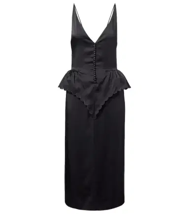 Stella McCartney Open-back peplum satin midi dress | Thumbnail 1