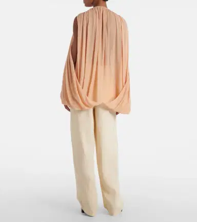 Stella McCartney Draped silk chiffon blouse | Thumbnail 2
