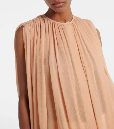 Stella McCartney Draped silk chiffon blouse | Thumbnail 4