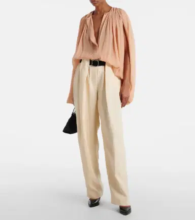 Stella McCartney Draped silk chiffon blouse | Thumbnail 5
