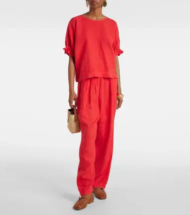 Velvet Gini linen straight pants | Thumbnail 2