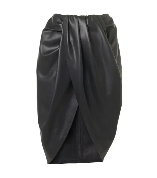Stella McCartney Draped faux leather midi skirt