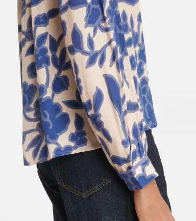 Velvet Elda printed crêpe blouse | Thumbnail 2