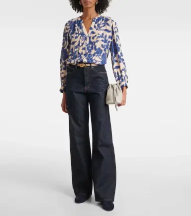 Velvet Elda printed crêpe blouse | Thumbnail 4