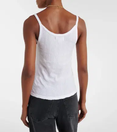 Velvet Iniku cotton-blend pointelle tank top | Thumbnail 3