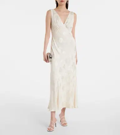 Rixo Sandrine floral jacquard midi dress | Thumbnail 2