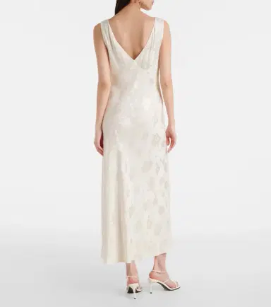 Rixo Sandrine floral jacquard midi dress | Thumbnail 3