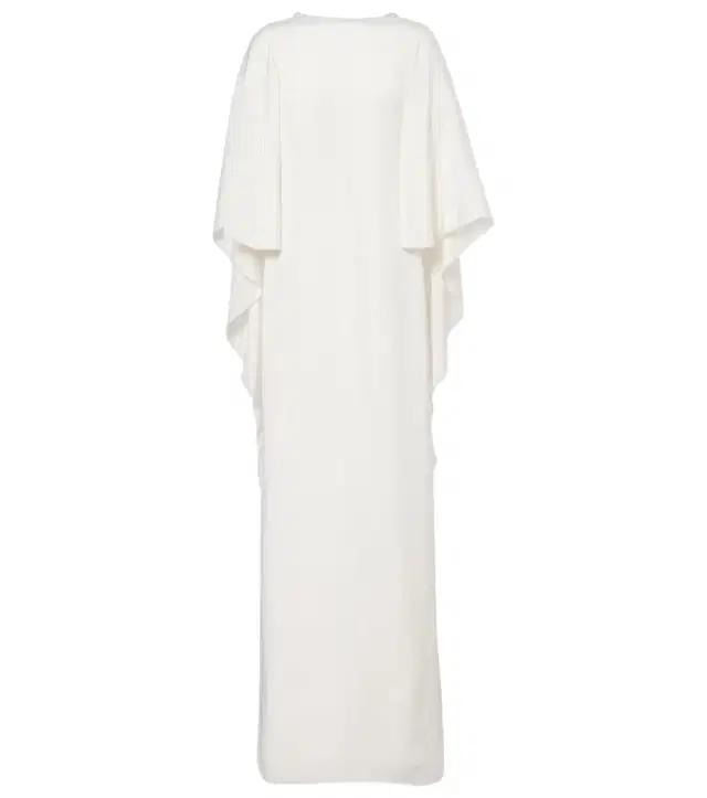 Max Mara Poker cape-detail silk gown