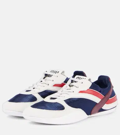 Miu Miu Gymnasium leather-trimmed sneakers | Thumbnail 3
