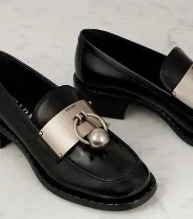 Prada Embellished leather loafers | Thumbnail 2