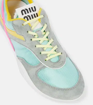Miu Miu Gymnasium suede and technical sneakers | Thumbnail 3 Miu Miu Gymnasium suede and technical sneakers | Thumbnail 3