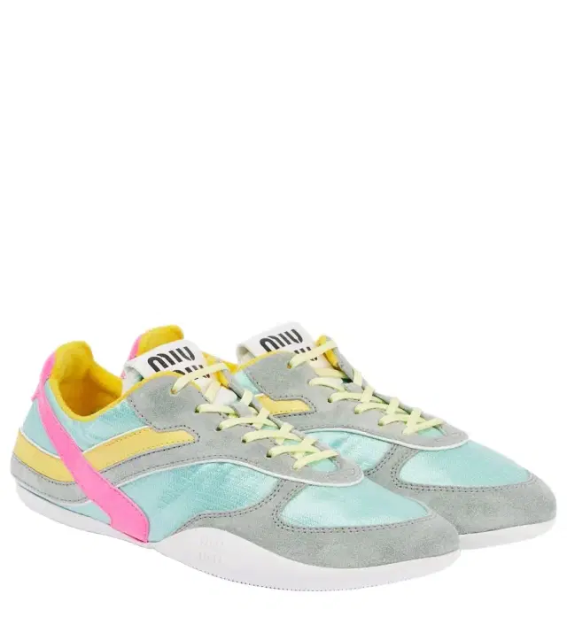 Miu Miu Gymnasium suede and technical sneakers