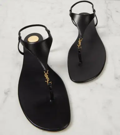 Saint Laurent Cassandra leather thong sandals | Thumbnail 5