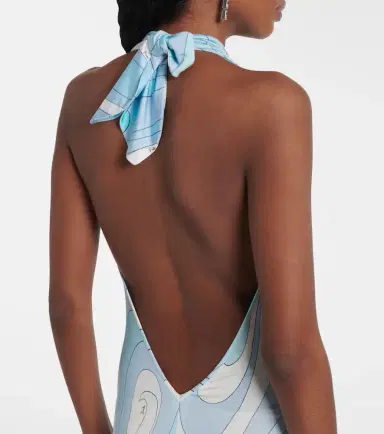 PUCCI Marmo halterneck satin jersey maxi dress | Thumbnail 3 PUCCI Marmo halterneck satin jersey maxi dress | Thumbnail 3