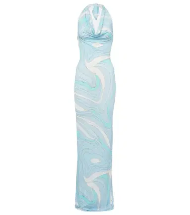 PUCCI Marmo halterneck satin jersey maxi dress | Thumbnail 1 PUCCI Marmo halterneck satin jersey maxi dress | Thumbnail 1