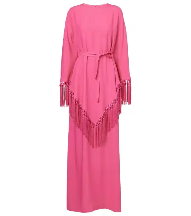 Taller Marmo Fringed crêpe cady kaftan