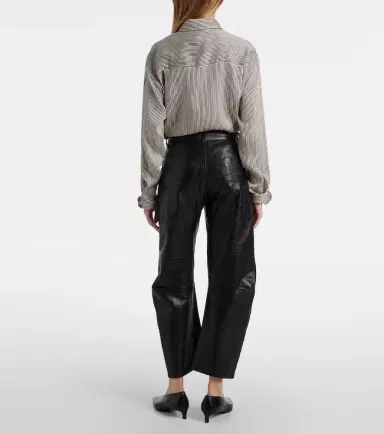 Nili Lotan Shon leather barrel-leg pants | Thumbnail 3 Nili Lotan Shon leather barrel-leg pants | Thumbnail 3