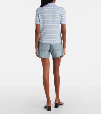 Veronica Beard Shana striped cashmere polo sweater | Thumbnail 2