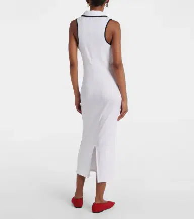 Veronica Beard Darien ribbed-knit cotton-blend polo dress | Thumbnail 5