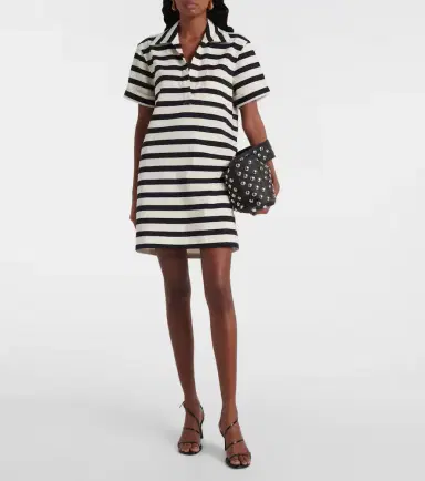 Veronica Beard Cayden striped cotton polo dress | Thumbnail 3