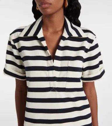 Veronica Beard Cayden striped cotton polo dress | Thumbnail 4
