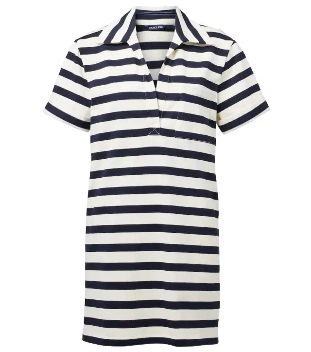 Veronica Beard Cayden striped cotton polo dress