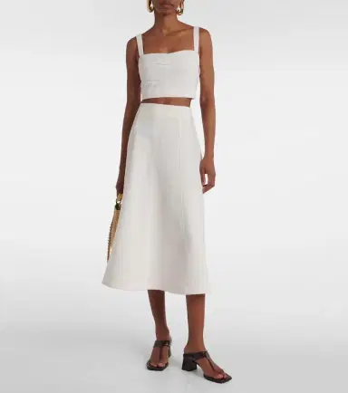 Veronica Beard Fellini floral jacquard midi skirt | Thumbnail 5