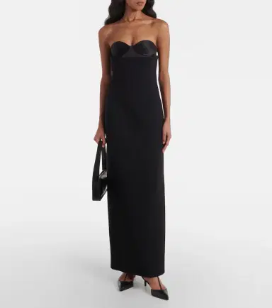Khaite Yael crêpe maxi dress | Thumbnail 3