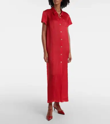 Khaite Effy silk and cotton organza maxi dress | Thumbnail 3