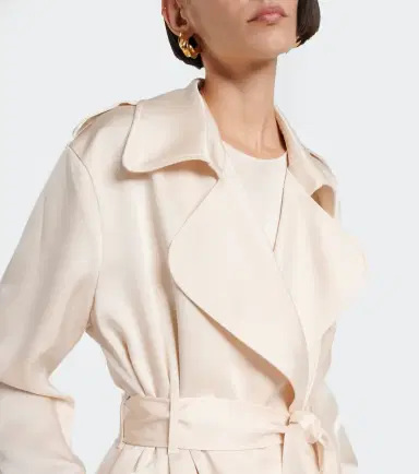Leset Barb satin trench coat | Thumbnail 5 Leset Barb satin trench coat | Thumbnail 5