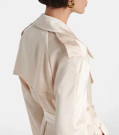 Leset Barb satin trench coat | Thumbnail 6 Leset Barb satin trench coat | Thumbnail 6