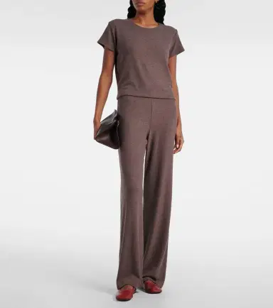 Leset Lauren mid-rise jersey wide-leg pants | Thumbnail 3