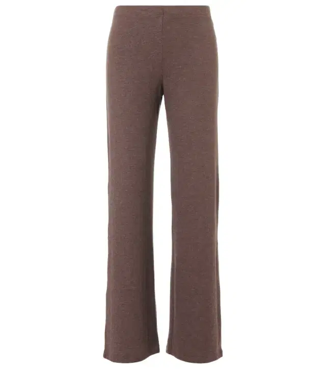 Leset Lauren mid-rise jersey wide-leg pants