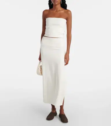 Leset Rio jersey midi skirt | Thumbnail 4
