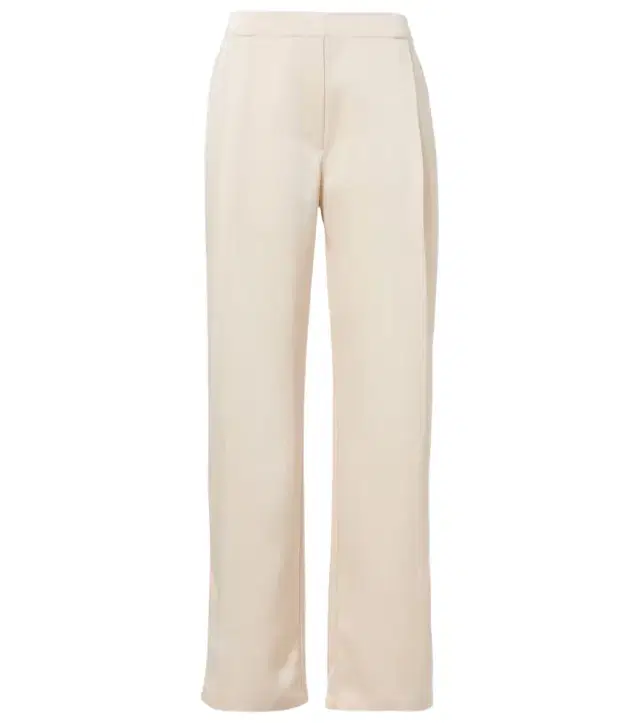 Leset Barb pleated high-rise satin pants