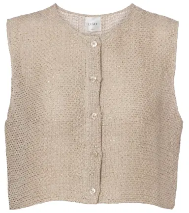 Leset Stella sequined linen-blend top | Thumbnail 1