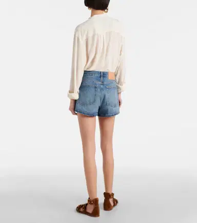 Ulla Johnson Greta high-rise denim shorts | Thumbnail 3