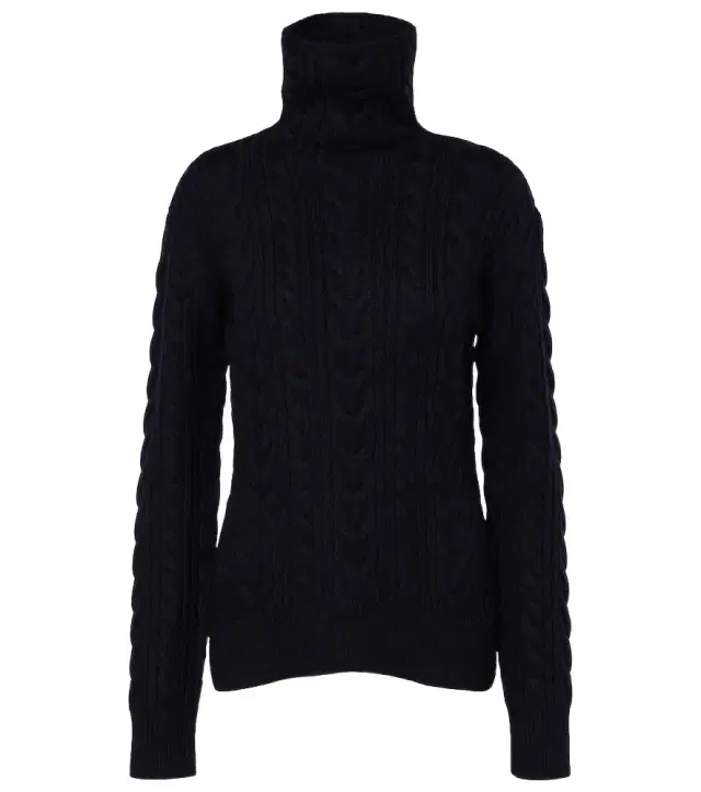 Toteme Cable-knit wool and cotton turtleneck sweater