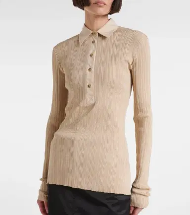 TOTEME Jersey polo sweater | Thumbnail 2