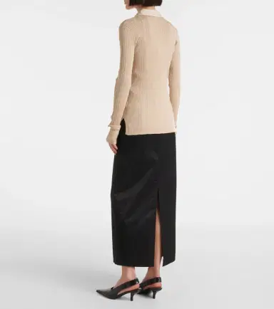 TOTEME Jersey polo sweater | Thumbnail 3