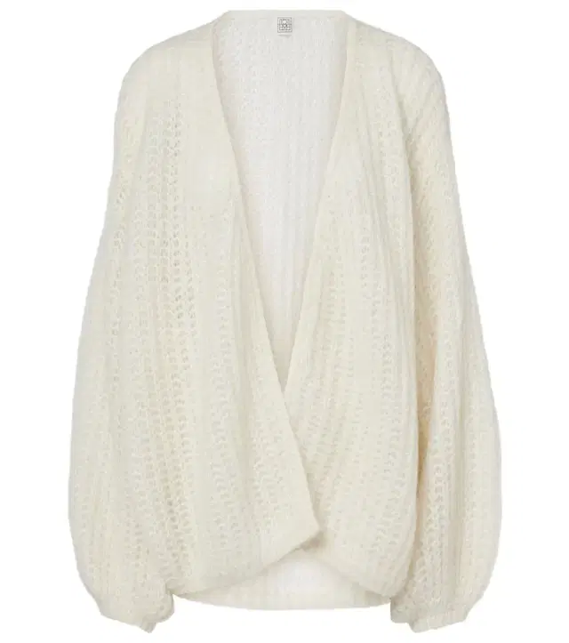 Toteme Open-front mohair-blend cardigan