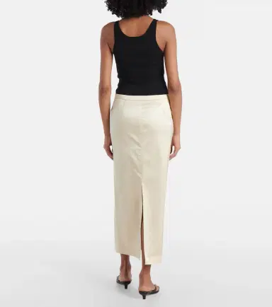 TOTEME Cotton-blend satin maxi skirt | Thumbnail 3 TOTEME Cotton-blend satin maxi skirt | Thumbnail 3