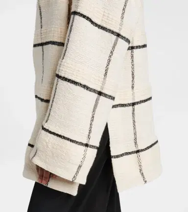TOTEME Checked cotton and linen-blend canvas tunic | Thumbnail 4