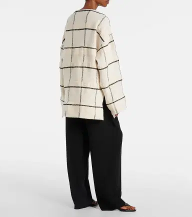 TOTEME Checked cotton and linen-blend canvas tunic | Thumbnail 5