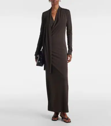 TOTEME Scarf-detail jersey maxi dress | Thumbnail 4
